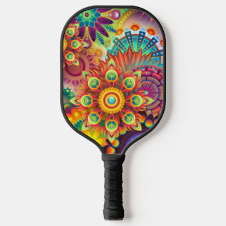 Psychedelische Kunst Retro Pickleball Paddle