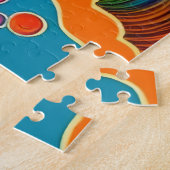 Psychedelische kunstverlichting legpuzzel (Zijkant)