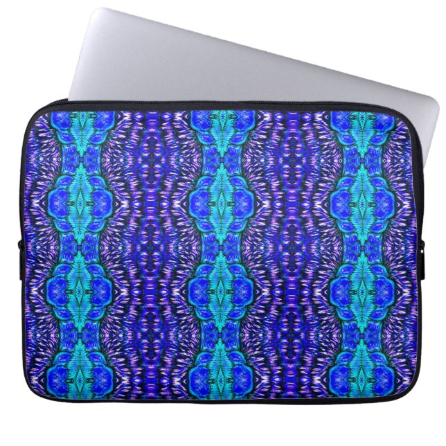 psychedelische laptophoes met dye-tapedrive laptop sleeve (Voorkant)