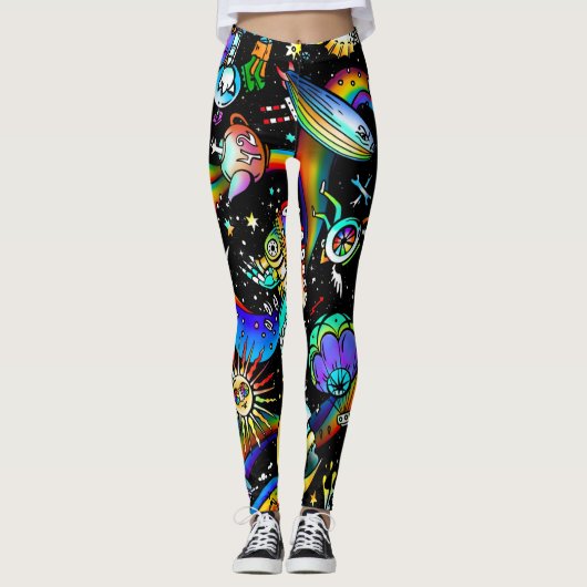 Psychedelische Leggings voor vrouwen (Voorkant)