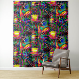 Psychedelische lelies... wandkleed