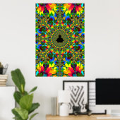Psychedelische Mandelbrot Poster (Thuiskantoor)