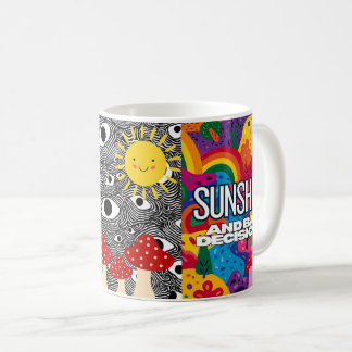 Psychedelische mok - Kleurrijke trippy koffiekop