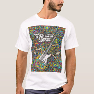 Psychedelische muziek vibes retro grafische T-shir T-shirt