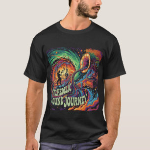 Psychedelische muziekfestival T-shirt kleurrijk re