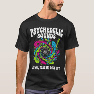 Psychedelische muziekfestival T-shirt, retro 70s t T-shirt