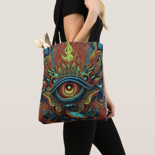 Psychedelische Mystieke Alziend Oog Fantasie Boods Draagtas