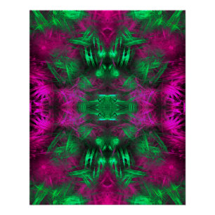 Psychedelische Neon Energie Fractale Kunst Perfect Poster