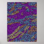 Psychedelische neon retro patroon ontwerp poster (Voorkant)