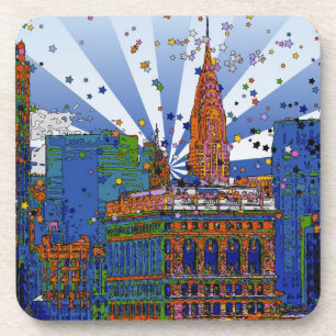 Psychedelische NYC: Chrysler, Strijkijzer #1 Onderzetter