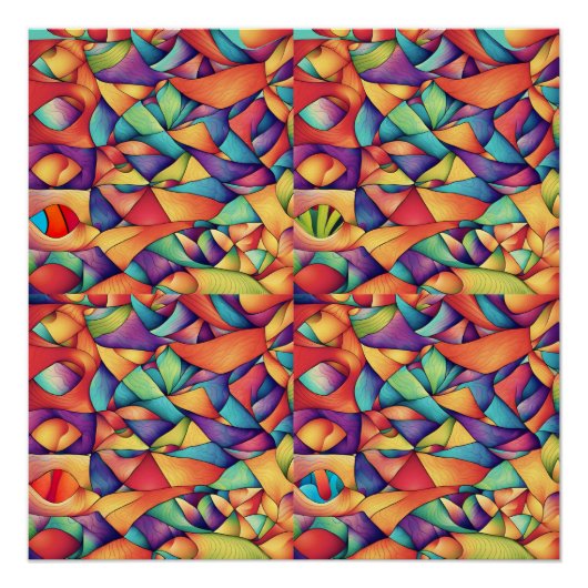 Psychedelische Oceaan Perfect Poster (Voorkant)