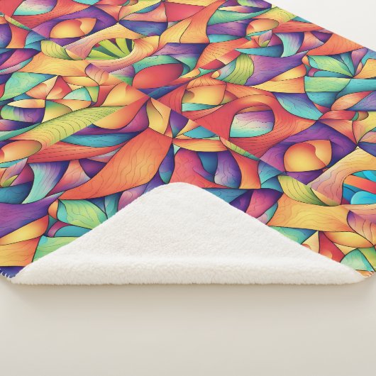 Psychedelische Oceaan Sherpa Deken (3/4)