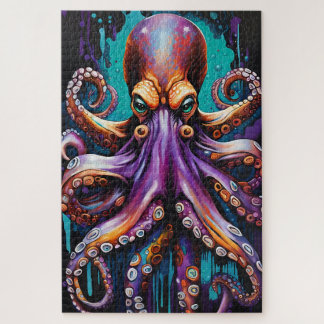 Psychedelische Octopus Puzzel – Surrealistische Dr