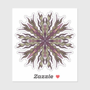 Psychedelische Oog Plant - Surreal Botanisch Manda Sticker