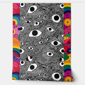 Psychedelische Oogpatroon Behang - Trippy Optisch