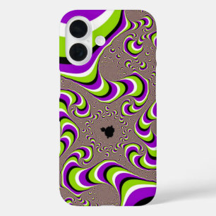Psychedelische optische illusie iPhone 16 hoesje