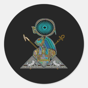 Psychedelische Oude Egyptische Heilige Geometrie S Ronde Sticker