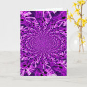 Psychedelische Paars Kaart (Gele Bloem)