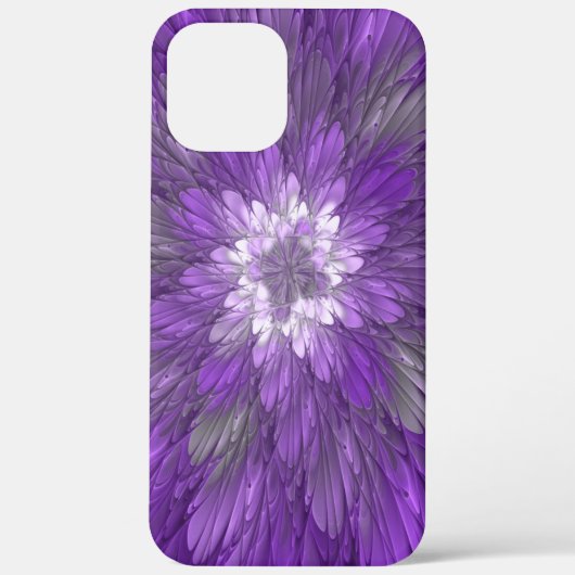 Psychedelische Paarse Bloem Abstracte Fractale Kun Case-Mate iPhone Case (Achterkant)