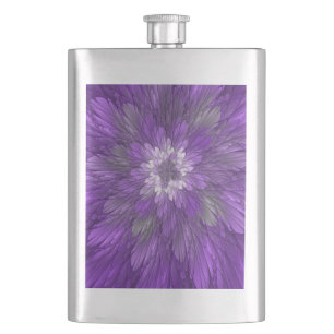 Psychedelische Paarse Bloem Abstracte Fractale Kun Flacon