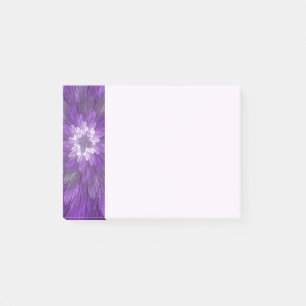 Psychedelische Paarse Bloem Abstracte Fractale Kun Post-it® Notes