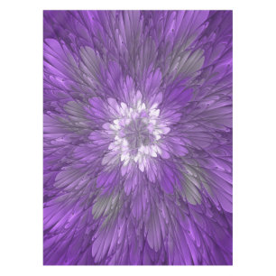 Psychedelische Paarse Bloem Abstracte Fractale Kun Tafelkleed