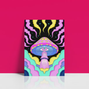 Psychedelische paddenstoel van het derde oog poster