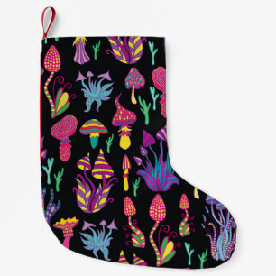 Psychedelische paddenstoelen Rainbow Colors Patroo Kleine Kerstsok