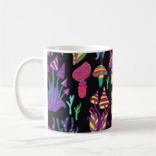 Psychedelische paddenstoelen Rainbow Colors Patroo Koffiemok