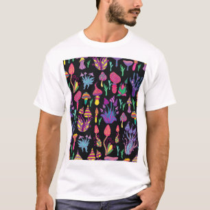 Psychedelische paddenstoelen Rainbow Colors Patroo T-shirt