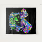 Psychedelische paddenstoelen wandkleed (Voorkant (horizontaal))