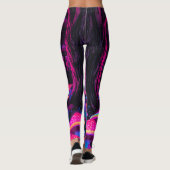 Psychedelische paddenstoelenbos Leggings - Trippy (Achterkant)