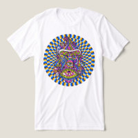 Psychedelische paddenstoelenwerveling Unisex-T-shi