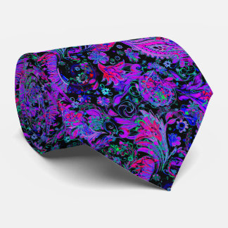 Psychedelische Paisley Neon Kleuren Stropdas