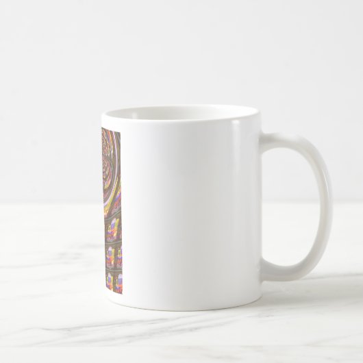 Psychedelische Pasen Kaleidoscoop Art Print Koffiemok (Rechts)