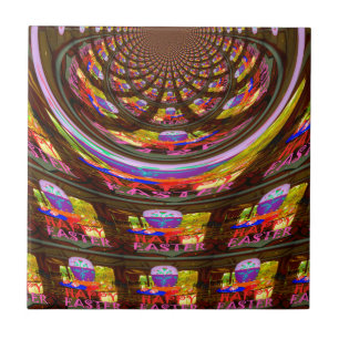 Psychedelische Pasen Kaleidoscoop Art Print Tegeltje