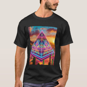 Psychedelische Piramide Actieve Geest Wild Egyptis T-shirt