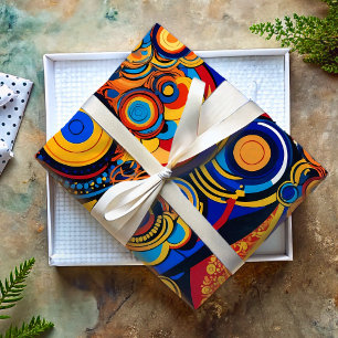 Psychedelische Pop Art Retro Cadeaus voor kleindoc Cadeaupapier