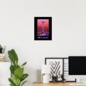 Psychedelische Poster van Parachute Jump (Thuiskantoor)