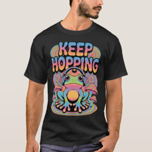 Psychedelische Rave Kikker Paddenstoel T-shirt