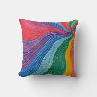 Psychedelische Regenboog Draai Abstracte Muurkunst Kussen