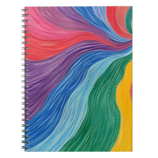 Psychedelische Regenboog Draai Abstracte Muurkunst Notitieboek