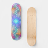 Psychedelische Regenboog Wervelingen Fractal Patro Skateboard (Voorkant)