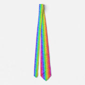 Psychedelische regenboog zigzag stropdas (Achterkant)