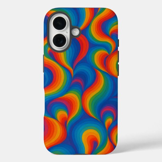 Psychedelische regenbooggolven Case-Mate iPhone case (Achterkant)