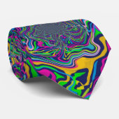 Psychedelische regenboogkleurige stropdas (Opgerold)