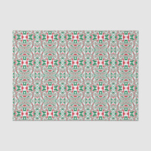 Psychedelische Retro Krachtige Groovy Kerstpatroon Tissuepapier