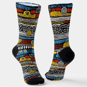 Psychedelische retrokleuren sokken