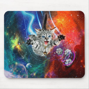 psychedelische ruimte kattenmuismat muismat
