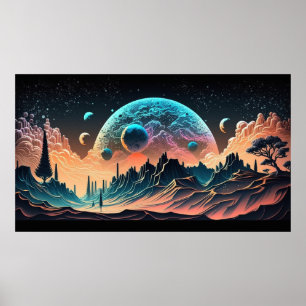 psychedelische ruimte poster